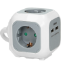 Купить ORNO - Удлинитель куб, 2хUSB 5V 2,1A + 4x2P+E, со шторками, стандарт, с возможностью накладногомонтажа, кабель 1,4м, серый-белый - Артикул: OR-AE-13144-W.G в интернет-магазине умной техники Legrand2.by в Минске