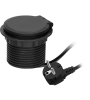 Купить ORNO - Блок розеточный встраиваемый d=80мм, 2хUSB Type A+C 5V 2,4A + 2P+E ,беспроводная зарядка, сменный модуль RJ/HDMI/USB, 3680вт, кабель 1,8м, черный - Артикул: OR-GM-9015-B в интернет-магазине умной техники Legrand2.by в Минске