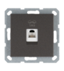 Купить Одинарная телефонная розетка для штекера RJ-11 с накладкой, антрацит; G-Series в интернет-магазине умной техники Legrand2.by в Минске