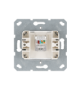 Купить Одинарная компьютерная розетка (категория 5) для штекера RJ-45 с накладкой, антрацит; G-Series в интернет-магазине умной техники Legrand2.by в Минске