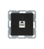 Купить Одинарная компьютерная розетка (категория 5) для штекера RJ-45 с накладкой, антрацит; G-Series в интернет-магазине умной техники Legrand2.by в Минске