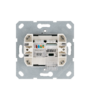 Купить Двойная компьютерная розетка (категория 5) для штекера RJ-45 с накладкой, антрацит; G-Series в интернет-магазине умной техники Legrand2.by в Минске