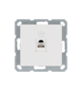 Купить Одинарная телефонная розетка для штекера RJ-11 с накладкой, белый глянцевый; G-Series в интернет-магазине умной техники Legrand2.by в Минске