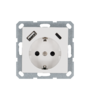 Купить Розетка SCHUKO&reg; с USB-зарядным устройством, тип A + тип С, белый глянцевый; G-Series в интернет-магазине умной техники Legrand2.by в Минске