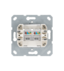 Купить Двойная компьютерная розетка (категория 5) для штекера RJ-45 с накладкой, черный матовый (soft touch); G-Series в интернет-магазине умной техники Legrand2.by в Минске