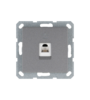 Купить Одинарная телефонная розетка для штекера RJ-11 с накладкой, алюминий - титан; G-Series в интернет-магазине умной техники Legrand2.by в Минске