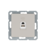 Купить Одинарная телефонная розетка для штекера RJ-11 с накладкой, тауп; G-Series в интернет-магазине умной техники Legrand2.by в Минске