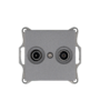 Купить Механизм TV-FM розетки проходной с накладкой, алюминий - титан; G-Series в интернет-магазине умной техники Legrand2.by в Минске