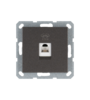 Купить Одинарная телефонная розетка для штекера RJ-11 с накладкой, мокко; G-Series в интернет-магазине умной техники Legrand2.by в Минске