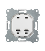 Купить Механизм розетки USB-зарядного устройства С+С 60 Вт. 250 В, 20 В, 3 А max., винтовое подключение, устанавливается в стандартный подрозетник.  Лицевая панель - арт. 35675. в интернет-магазине умной техники Legrand2.by в Минске